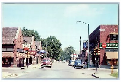 C1960's The Village Street Scene Muncie Indiana IN Unposted Coca Cola Postcard • $14.98