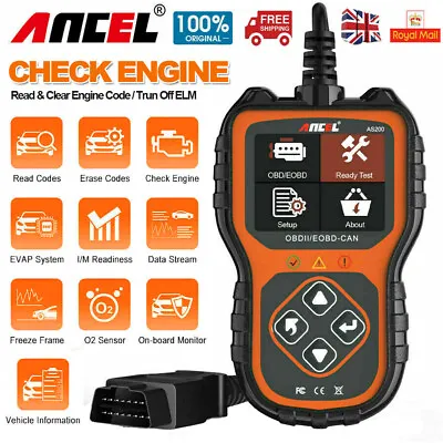 Car OBD2 Scanner OBD2 Code Reader Check Engine Fault Automotive Diagnostic Tool • £16.99