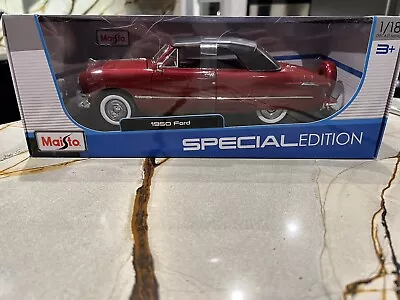 Maisto Special Edition 1:18 Die Cast 1950 Ford Red #31681 • $70