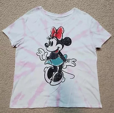 Disney Minnie Mouse Tshirt Tee Women's XXL Pink Tie Dye  Preowned  • $9.10