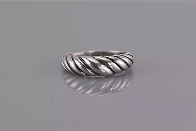 Kabana Sterling Silver 5mm Rolled Coiled Tapered Shrimp Dome Band Ring 925 Sz: 6 • $29.50