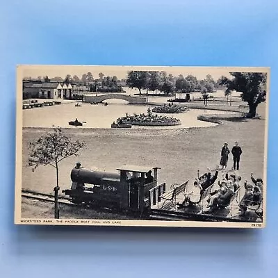 Kettering Postcard 1956 Wicksteed Fairground Park Boat Train Northamptonshire • £9.95