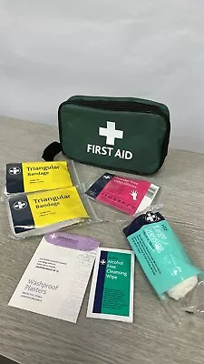 RELIANCE MEDICAL HSE 1 Person First Aid Kit In Small Green Pouch For Home Car • £7.99