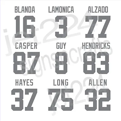 Oakland Raiders STICKER DECAL LA Blanda Allen Alzado Hendricks Lamonica  Ray Guy • $5.99