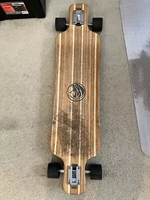 White Wave Bamboo Longboard Cruiser Drop Deck LongBoard Used • $60