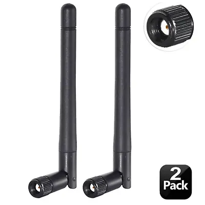 Dual Band WiFi 2.4GHz 5GHz 5.8GHz 3dBi MIMO RP-SMA Male Antenna (2-Pack) Router • $11.23