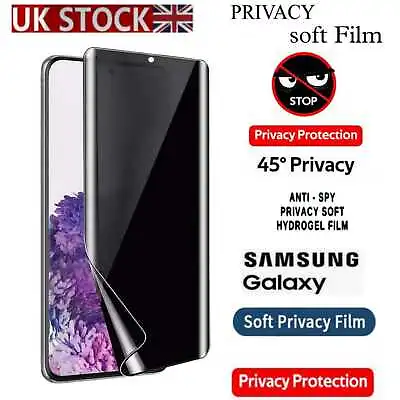 Screen Protector Privacy Anti Spy Hydrogel For Samsung S23 S22 S20 S21 Soft Film • £3.99