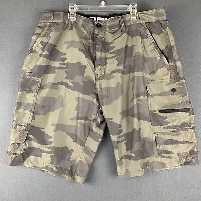 Denali Shorts Camo Men's Sz 36 Cargo Pockets Green 11 Inch Inseam Lightweight • $9.95