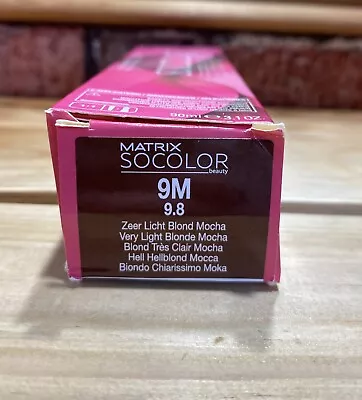 MATRIX SOCOLOR Beauty Permanent Cream Hair Colour 90ml 9M Light Blonde Mocha • £7.50