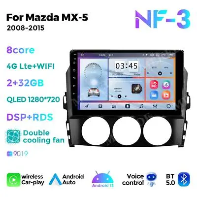 For Mazda Miata MX-5 MX5 Android 13 Car Stereo Radio Carplay GPS Navi 8Core DSP • $254.99