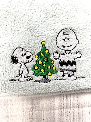 Peanuts Snoopy Charlie Brown Christmas Tree Fleece Pillowcase • $14.99