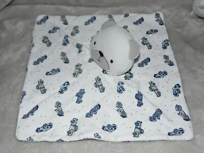 Kyle And Deena Bear Comforter Soft Toy TWO Blue Car White Blankie • £12.45