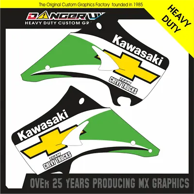 Kawasaki Kx 125 250 2004 05 06 07 08 Motocross Rad Scoop Graphics Chevy Trucks • £39.99