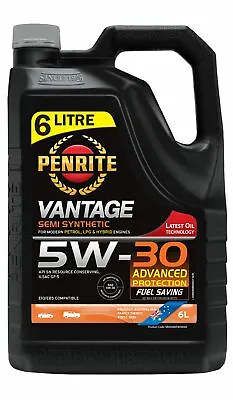 $61.95 • Buy Penrite Vantage Semi Synthetic 5W-30 Engine Oil 6L Fits Nissan Micra 1.2 (K13)