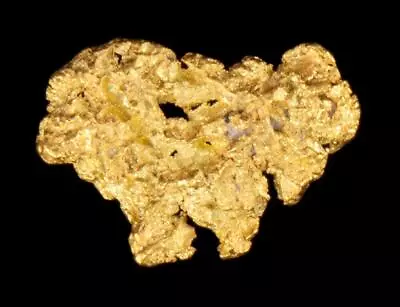 Sponge Leaf Gold Nugget Calif. Alaska Natural .57gr 10.78mm L X 7.71mm W X 1.34m • $67.26