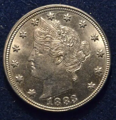 $9.99 • Buy 1883 U.S Liberty V Nickel No Cents BU Original Coin