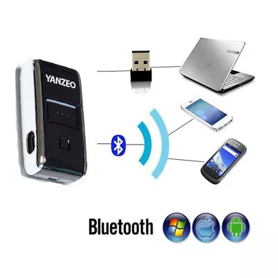 Mini 1D Wireless Bluetooth Barcode Scanner: 3-in-1 Handheld USB BarCode Reader • $21.99