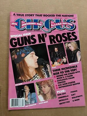 Guns N' Roses Dream Theater Bon Jovi Circus Magazine April 30 1989 M445 • $11.99