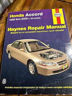 Haynes Repair Manual 42014 Honda Accord 1998-2002 • $21