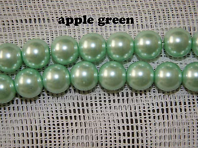 4mm6mm8mm10mm12mm Round Glass Pearl Spacer Loose Beads 21 Colors  • $1.40