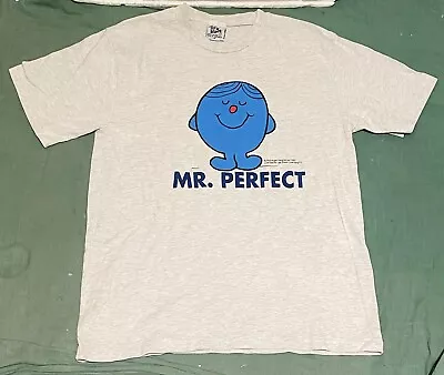 VINTAGE Mr Men MR PERFECT Shirt Mens TOP HEAVY 1990s Roger Hargreaves - MEDIUM • $45.05