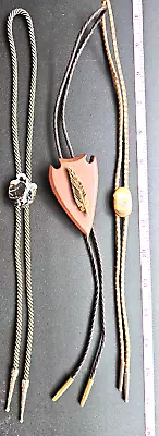 Mens Western Bolo Tie Set Of 3 Unique • $15