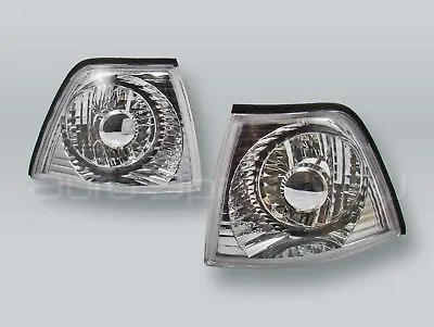 DEPO Clear Corner Lights Parking Lamps PAIR Fits 1992-1998 BMW 3-Series E36 4DR • $59.90