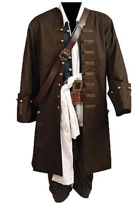 £34.56 • Buy Pirates Of The Caribbean Jack Sparrow Full Suit Cosplay Costume Outfit Coat Hot