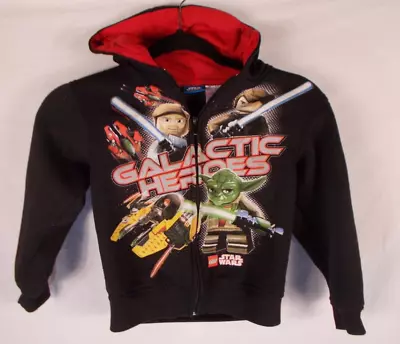 £8.10 • Buy Lego Star Wars Galactic Heroes Black Zip Up Hoodie Sweatshirt Youth 6 Yoda