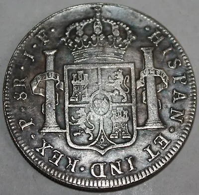 Colonial Bolivia 1814 8 Reales - Spanish Pillar Filler Dollar - Nice Example • $12.90