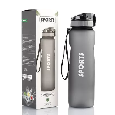 1L Sports Water Bottle Gym Travel Drinking Leakproof Bottle BPA Free. Durable • £10