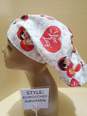 I Love Lucy Women's  Euro/Chef Surgical Scrub Hat/Cap Handmade • $19.25