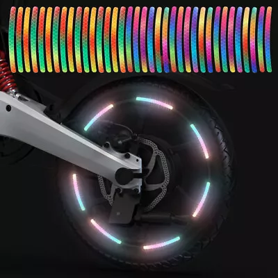 20Pcs Reflective Strip Stickers Wheel Hub Rim Stripe Tape Decal Car Accessories • $3.65