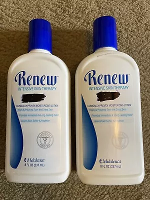 Melaleuca RENEW Intensive Skin Therapy Moisturizing Lotion 8 Fl Oz Sealed 2 Pack • $38