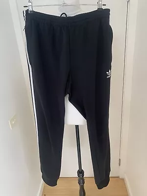 $25 • Buy Adidas Track Pants Mens Size L SST Cuffed TP Pakaian Black