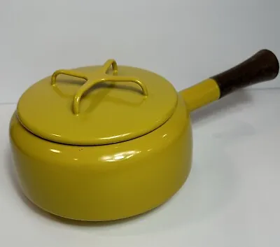 Dansk Designs France Yellow Enamel Fondue Pot With Lid IHQ Kobenstyle • $54.98