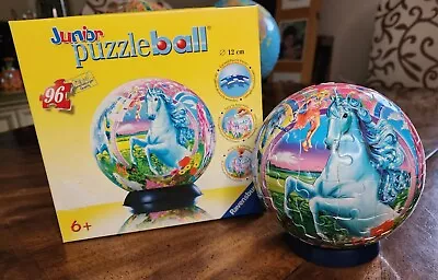 Ravensburger 96 Piece Junior Puzzle Ball # 113446 Unicorn 5” COMPLETE EUC  • $14.99