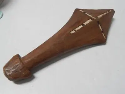 Antique Carved Wooden Club Admiralty Islands Polynesian / Shell Inlay • $188.88