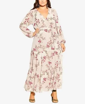 City Chic Flower Child Floral Maxi Dress XL 22 Plus Size BNWT FREE EXPRESS POST • $69