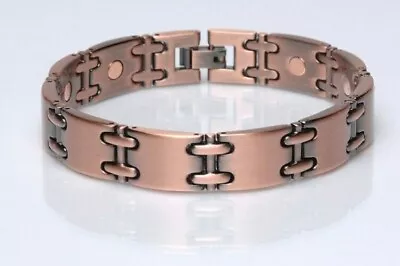 Copper Magnetic Link Bracelet Oxidized Copper Arthritis Pain Relieve Bracelet * • $15.75