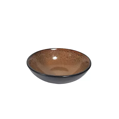 Gabbay By Gibson Wasabi Soy Sauce Dip Bowl 4  Brown Black Speckle Glaze • $4.49