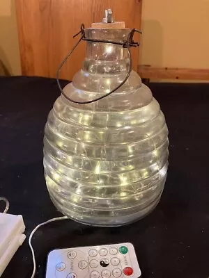 Vintage Glass Bee Hive Wasp Fly Catcher With Led Lights Steampunk Uses • $49