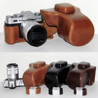 Leather Camera Case Bag Grip Strap For Fujifilm Fuji X-T10 X-T20 X-T30 • $22.66