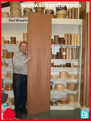 Wood Premium Veneered MDF 2440x600x19mm Ideal Wardrobe Kitchen Panels Cut 2 Size • £79.59