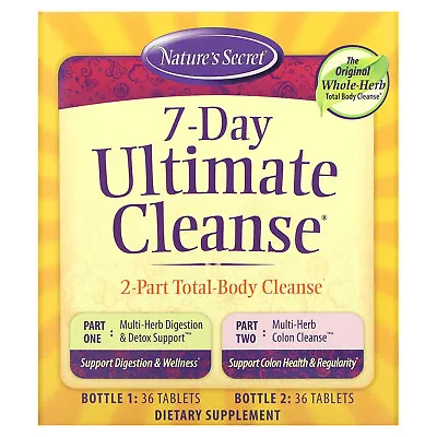 Nature S Secret 7-Day Ultimate Cleanse 2-Part Total-Body Cleanse No Artificial • $17.07