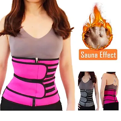 Women Waist Trainer Sauna Neoprene Sweat Belt Tummy Control Yoga Gym Body Shaper • $9.99