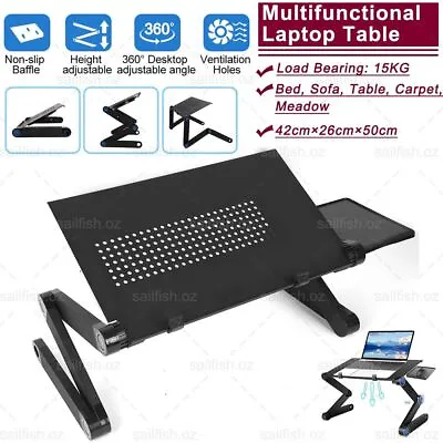 $10.95 • Buy Laptop Desk Table Stand Adjustable Computer Foldable Portable Sofa Bed Tables AU