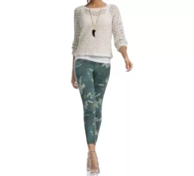 CAbi Womens Clover Faded Camo Low Rise Jeggings Ankle Zip Jeans Style 766 Size 0 • $18.20