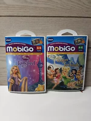 Lot Of 2 Disney Tangled & Explore Your Talents Game MobiGo Touch Learning Vtech  • $18.96