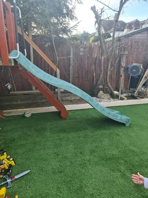 £80 • Buy CHILDRENS GARDEN 8.7 FT WAVY SLIDE HEAVY DUTY OUTDOOR FOR KIDS CLIMBING FRAMe